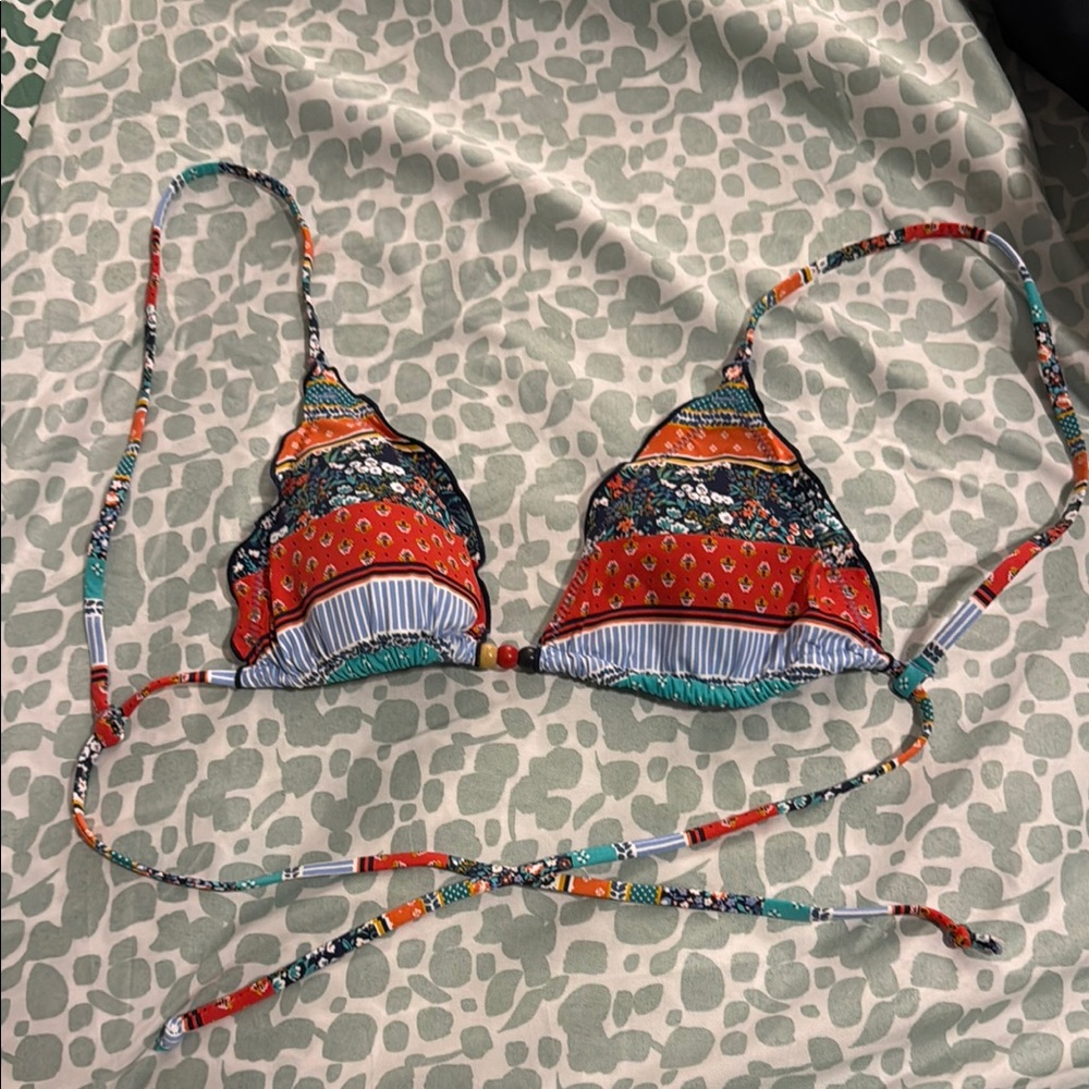 Colorful Patterned Bikini Top